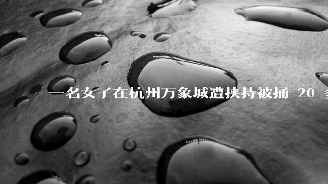 一名女子在杭州万象城遭挟持被捅 20 多刀,隆胸***体救了一命,这反映出哪些公安系统的问题?